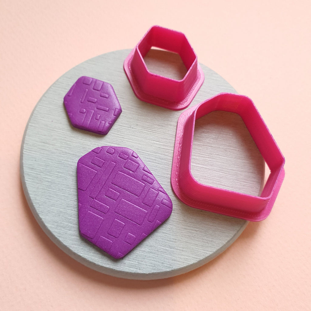 Polymer clay 3D cutters Jewelry Earrings Geometry shape 3 pcs set - Luxy Kraft