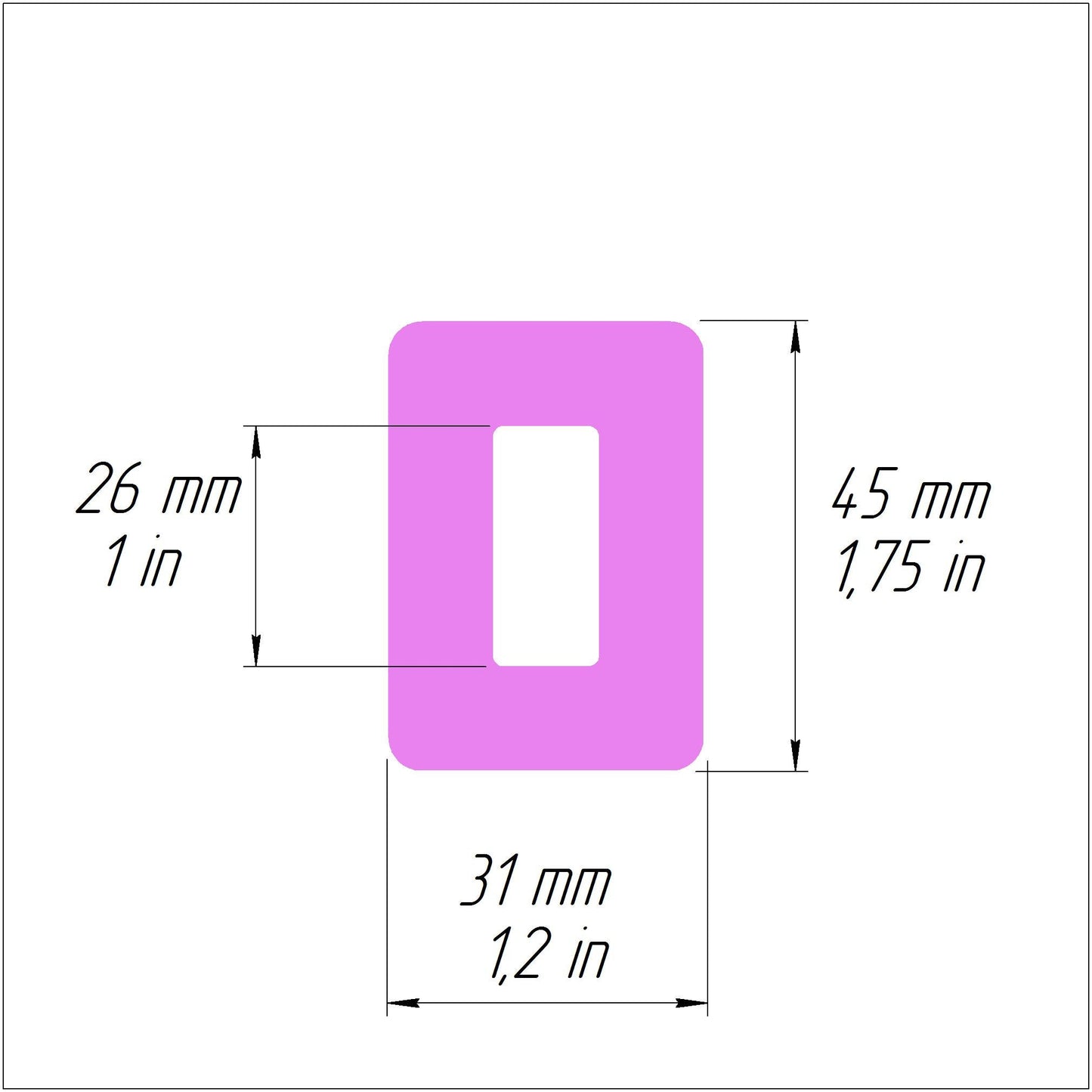 Rectangle Polymer clay 3D cutters Jewelry Earrings Geometry shape cutter