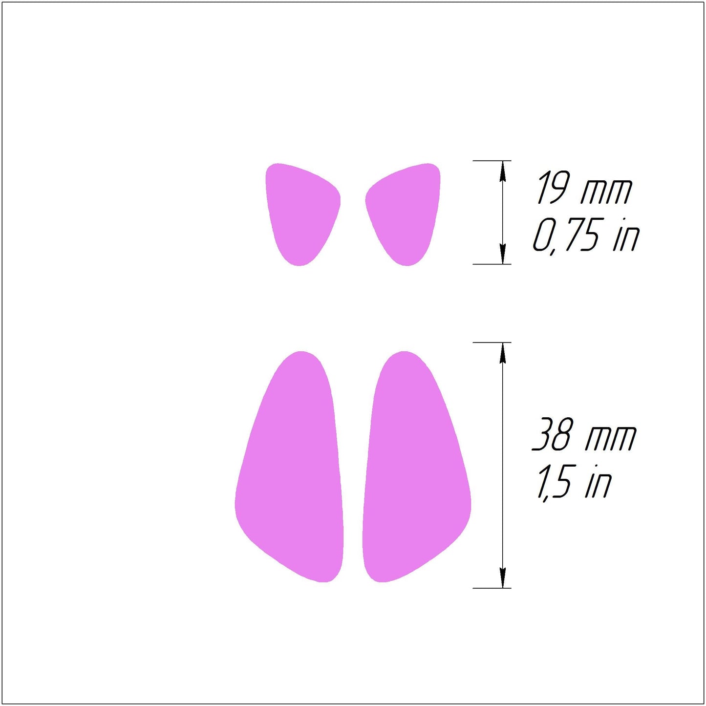 Polymer clay 3D cutters Jewelry Earrings Geometry shape 4 pcs set - Luxy Kraft