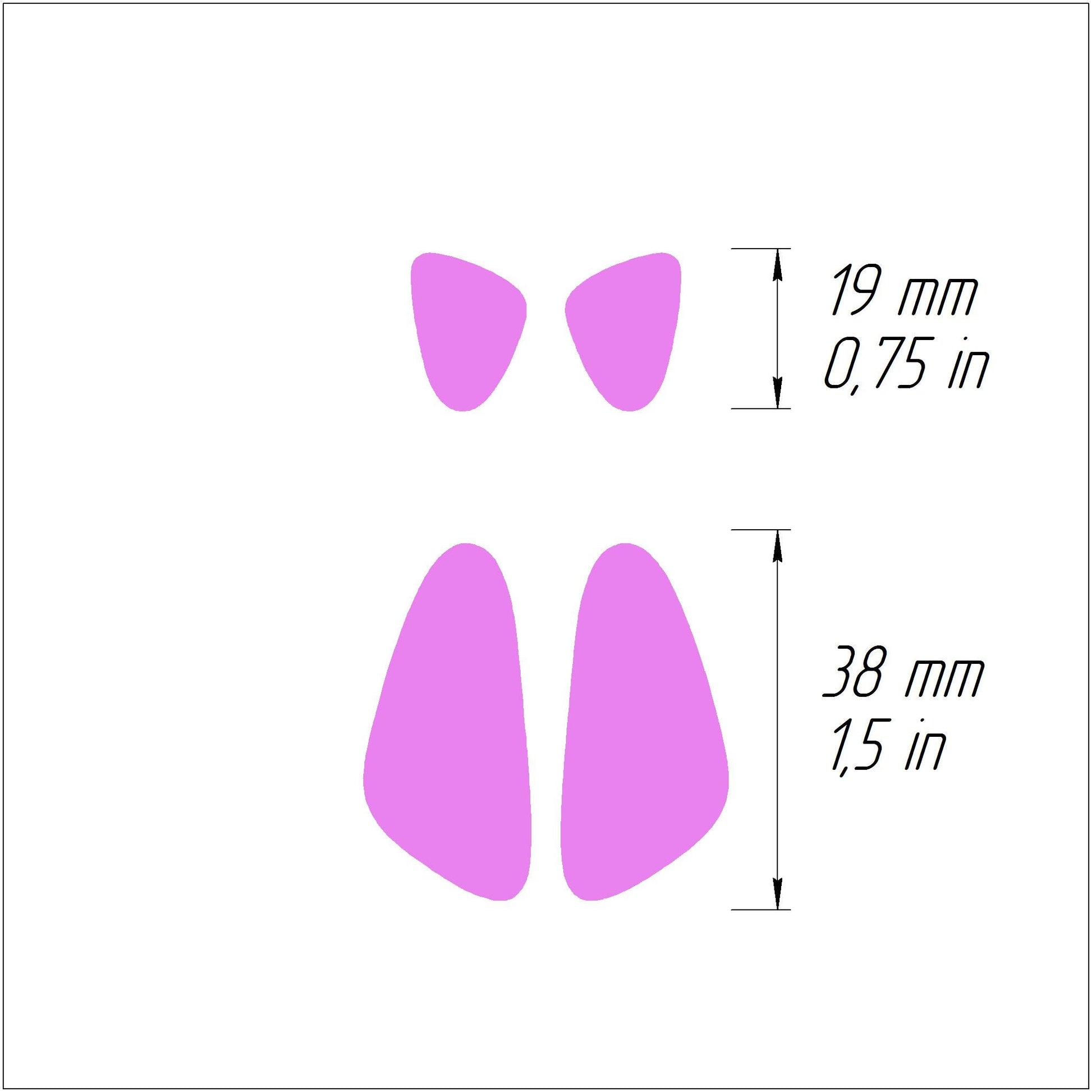 Polymer clay 3D cutters Jewelry Earrings Geometry shape 4 pcs set - Luxy Kraft