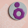 Texture sheet Polymer clay stencil sheet "Daisy" flower shapes mat - Luxy Kraft