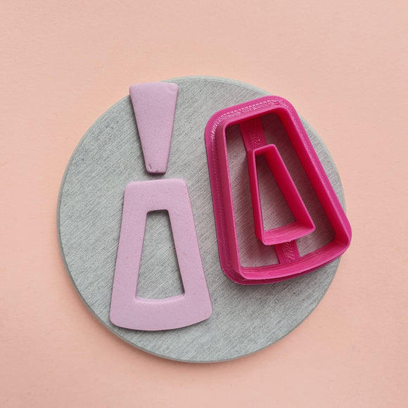 Trapezoid Polymer clay 3D cutters Jewelry Earrings Geometry shape cutter