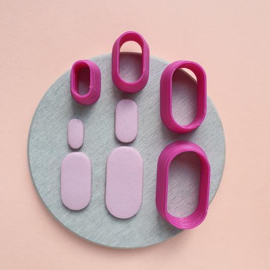 Pill shapes Polymer clay 3D cutters set of 4 pcs - Luxy Kraft