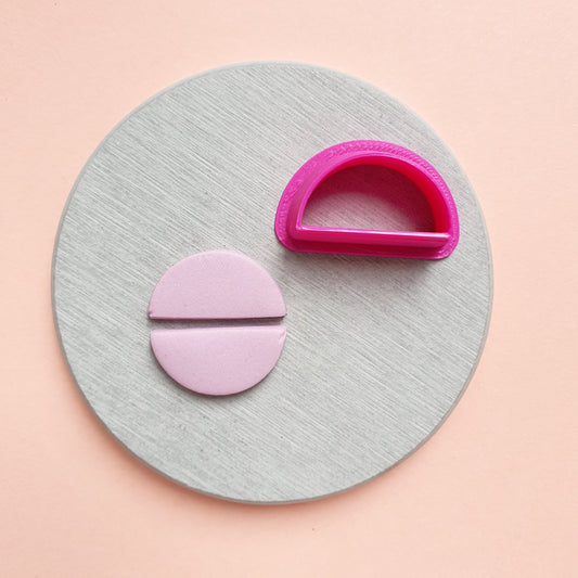 Polymer clay cutter Geometry Semicircle Earrings Jewelry shape cutter - Luxy Kraft