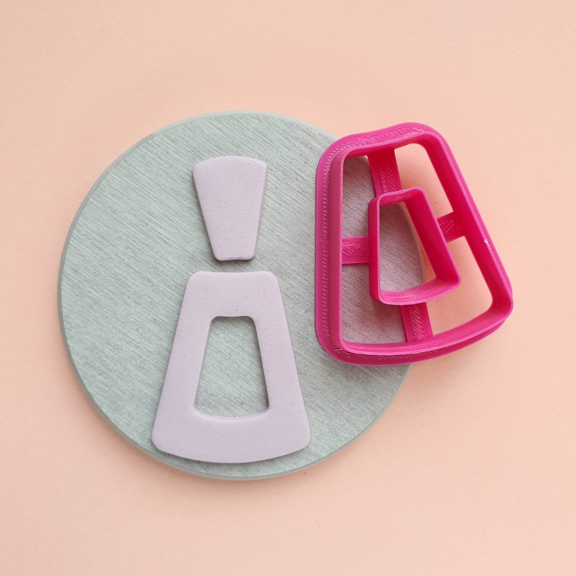 Trapezoid Polymer clay 3D cutters Jewelry Earrings Geometry shape cutter