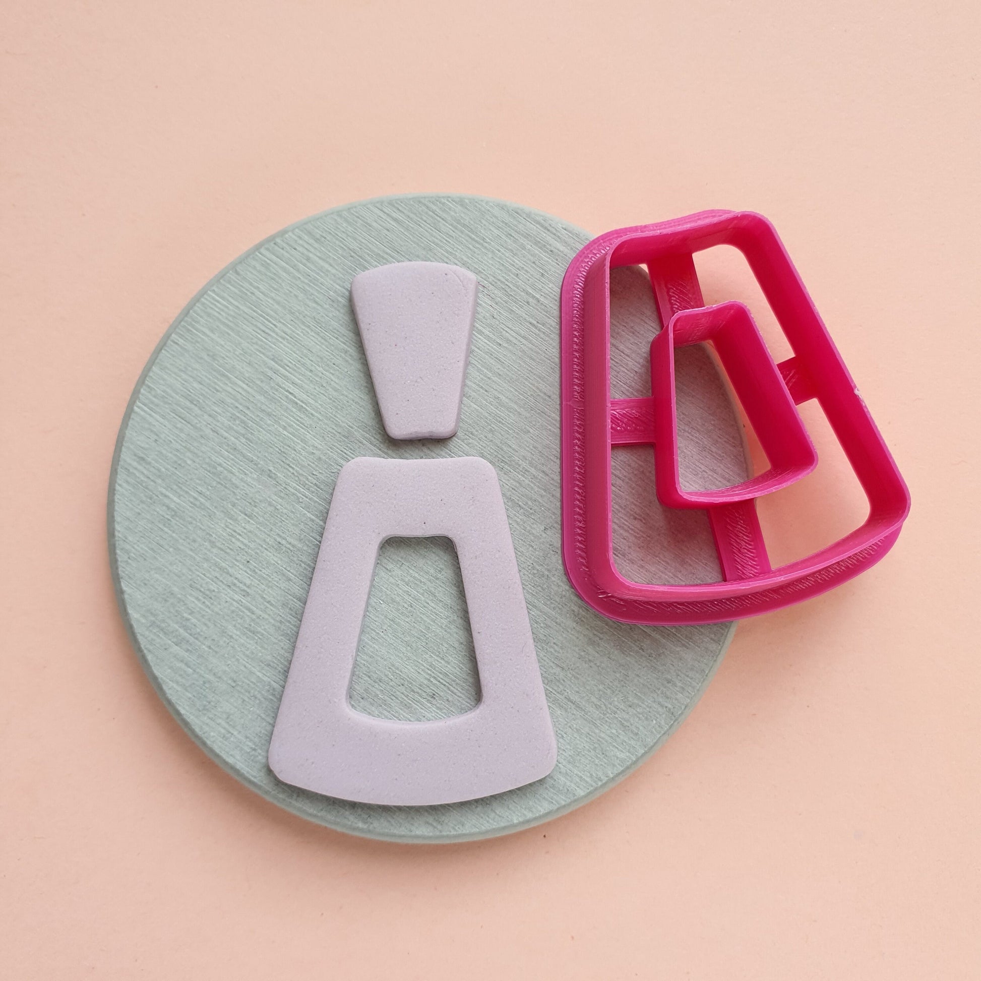 Trapezoid Polymer clay 3D cutters Jewelry Earrings Geometry shape cutter