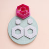 Hexagon Polymer clay 3D cutters Jewelry Earrings Geometry shape cutter - Luxy Kraft