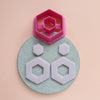Hexagon Polymer clay 3D cutters Jewelry Earrings Geometry shape cutter - Luxy Kraft