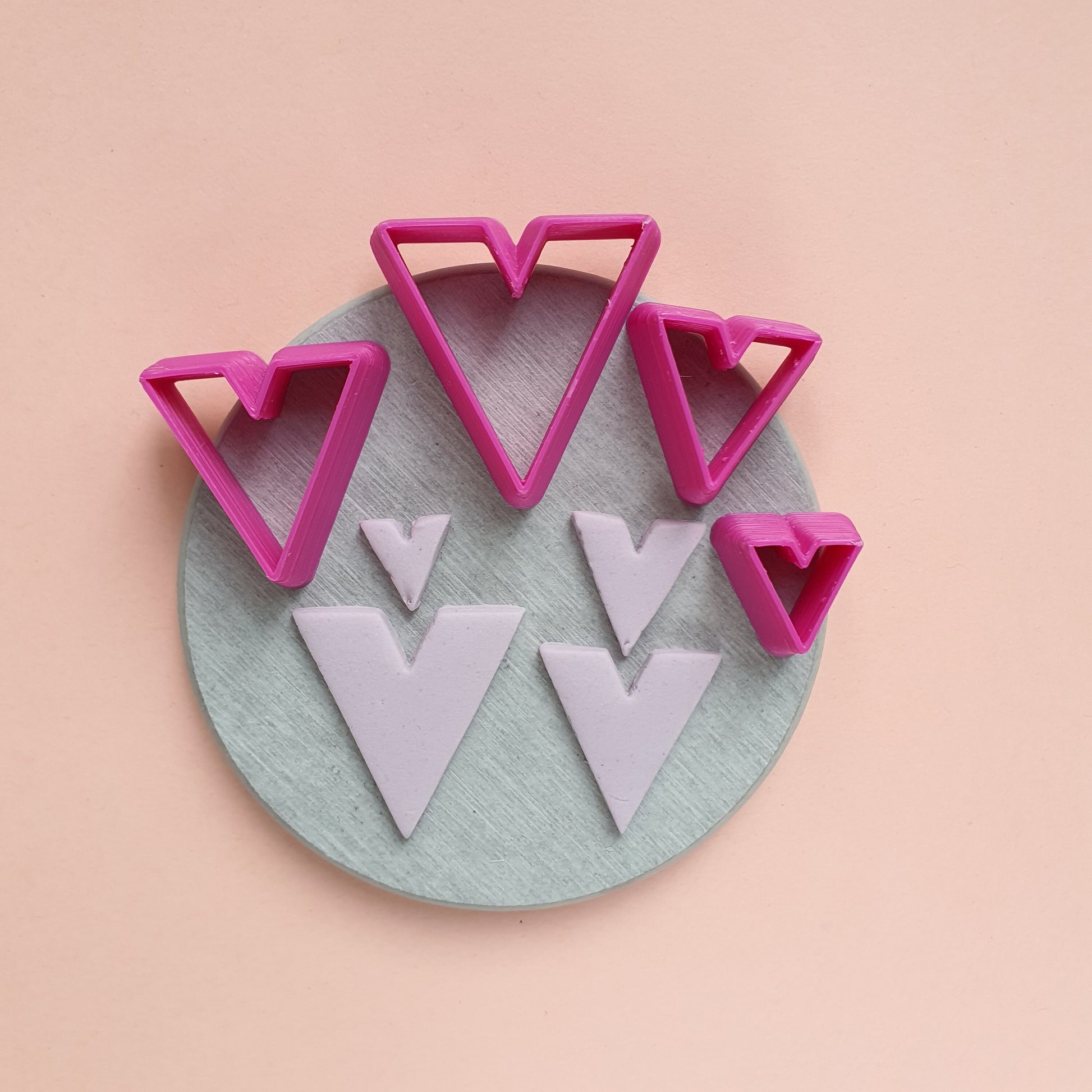 V shapes Polymer clay 3D cutters Geometry shapes cutter