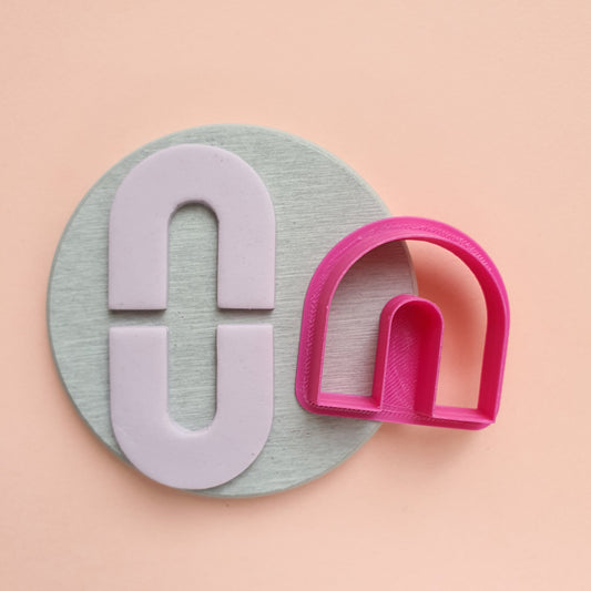 Earrings Polymer clay 3D cutters "Arch" Geometry Jewelry shape cutter - Luxy Kraft
