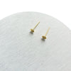 4 mm Earrings stud Round Flat component Earrings findings DIY jewellery Gold color - Luxy Kraft