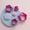 Pentagon Polymer clay 3D cutters Geometry shapes cutter set of 4 pcs - Luxy Kraft