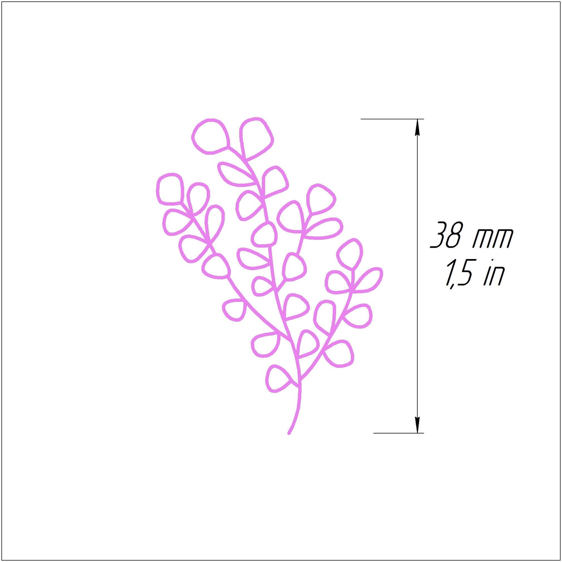 Polymer clay stamp "Leaves" 3D printed embossing