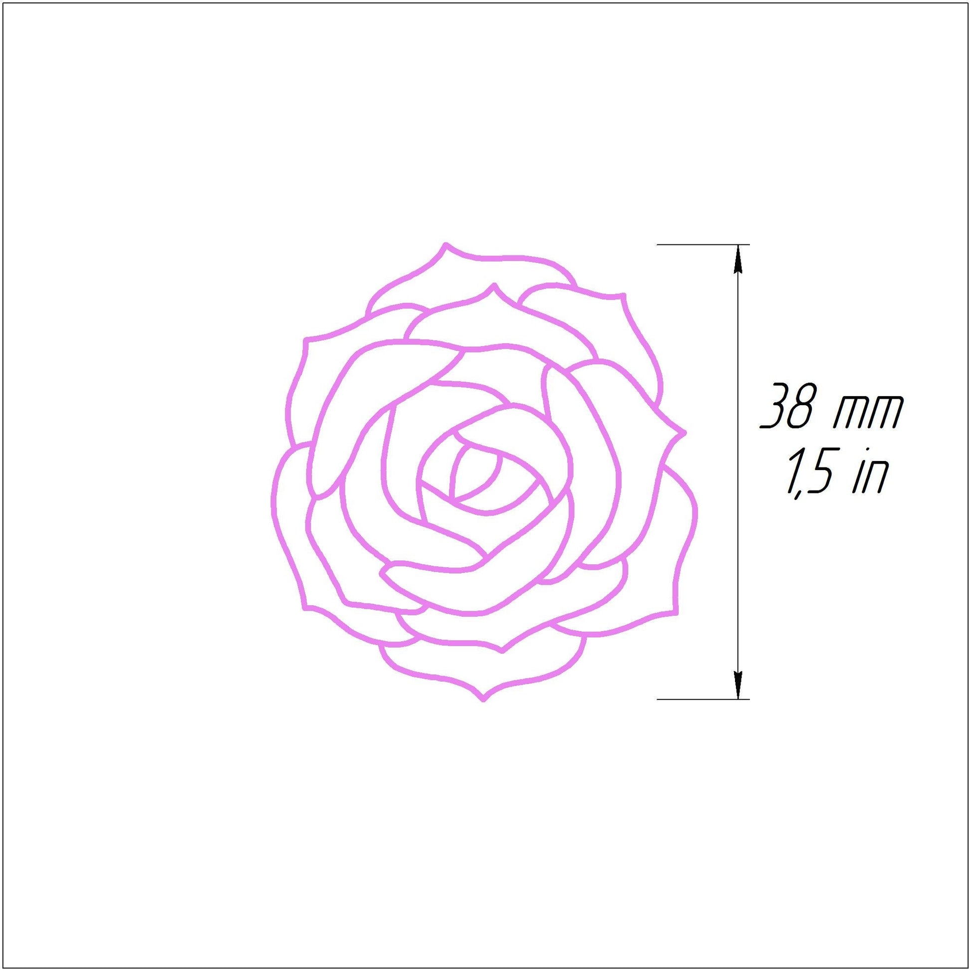 Polymer clay stamp "Flower" 3D printed embossing