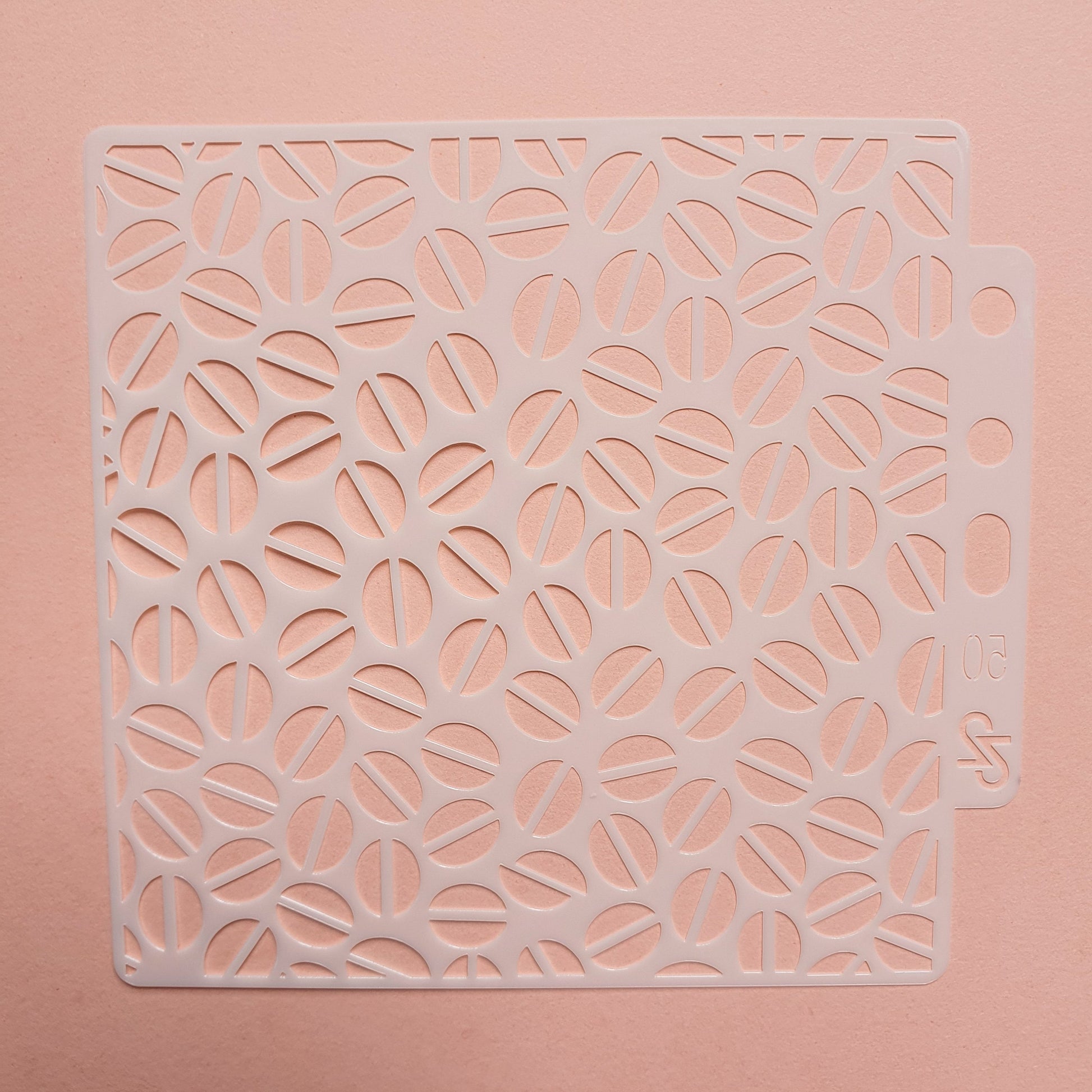 Texture sheet Polymer clay stencil sheet "Coffee" shapes mat - Luxy Kraft