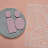 Texture sheet Polymer clay stencil sheet "Leaves" shapes mat - Luxy Kraft