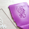 Embossing stamp for polymer clay "Magic Mushroom" texture plate debossing stamp Acrylic stamps - Luxy Kraft
