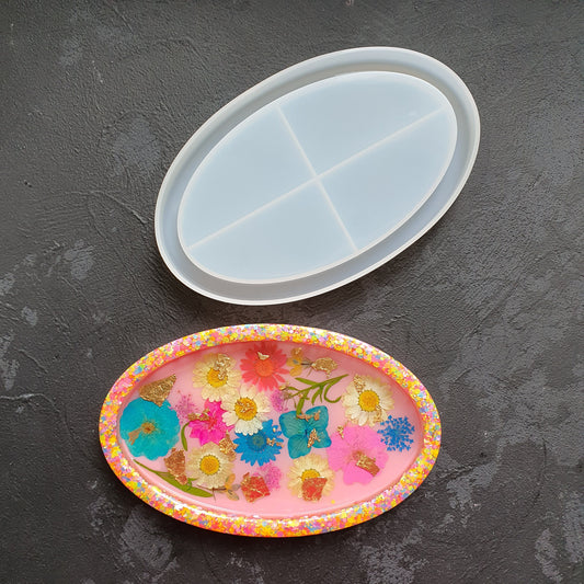 Mold Trinket tray Coaster silicone mould for Resin Epoxy Jesmonite