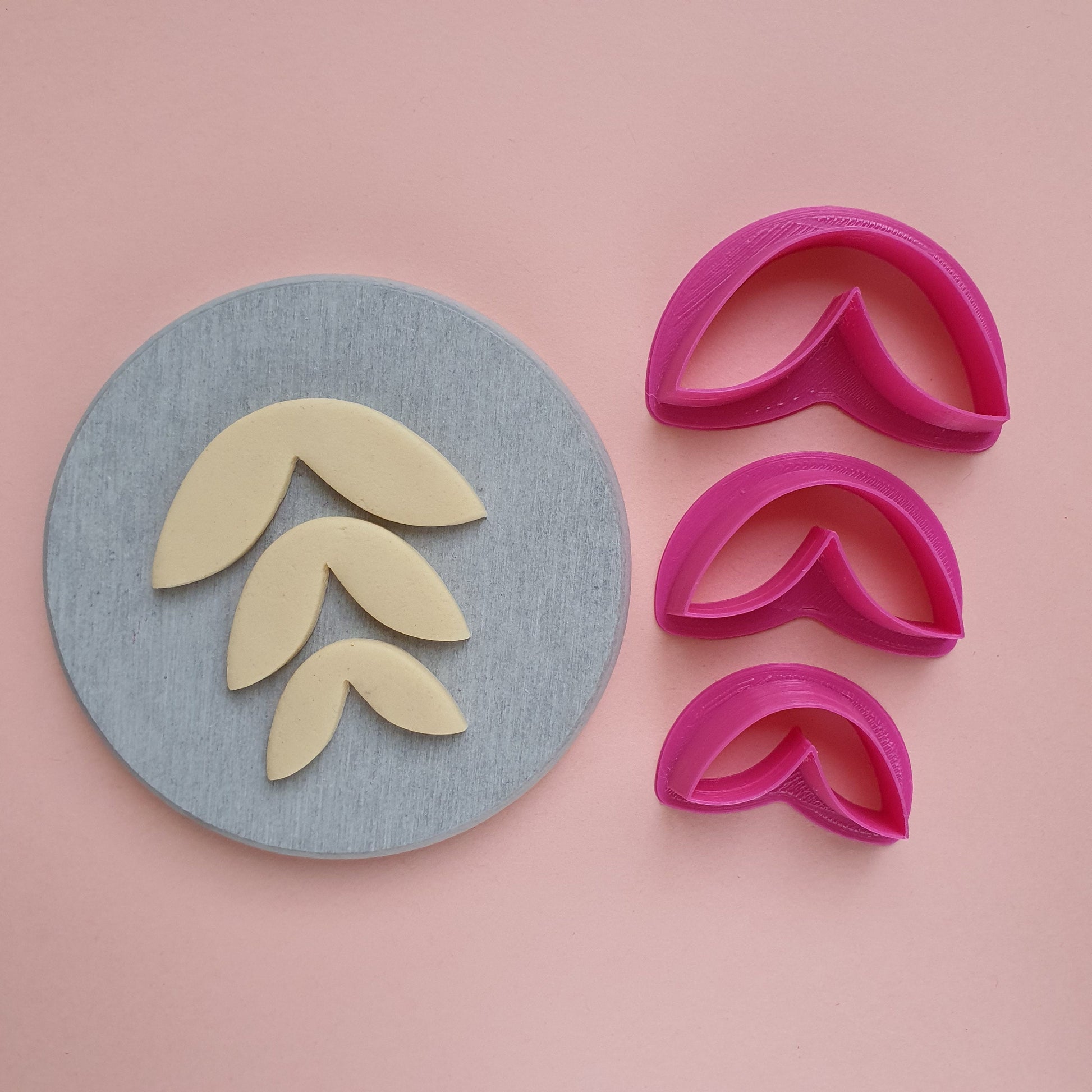 Clay cutters Polymer clay tools "Leaves" earrings cutters - Luxy Kraft