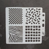 Texture sheet Polymer clay stencil sheet "Geometric" shapes mat 4 designs in 1 - Luxy Kraft