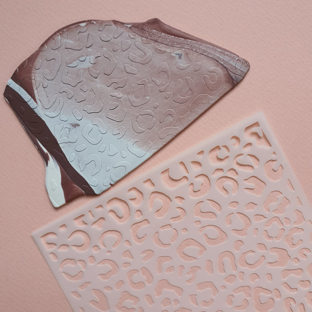 Texture sheet Polymer clay stencil sheet "Pattern" shapes mat T-48