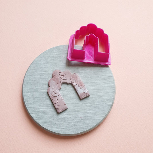 Earrings Polymer clay 3D cutters "Arch" Geometry Jewelry shape cutter
