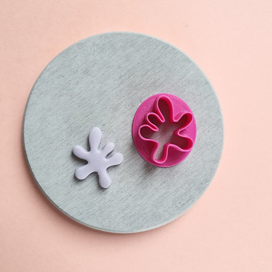 Polymer clay cutter 3D print cutters Jewelry Earrings "Coral" shape plastic cutter