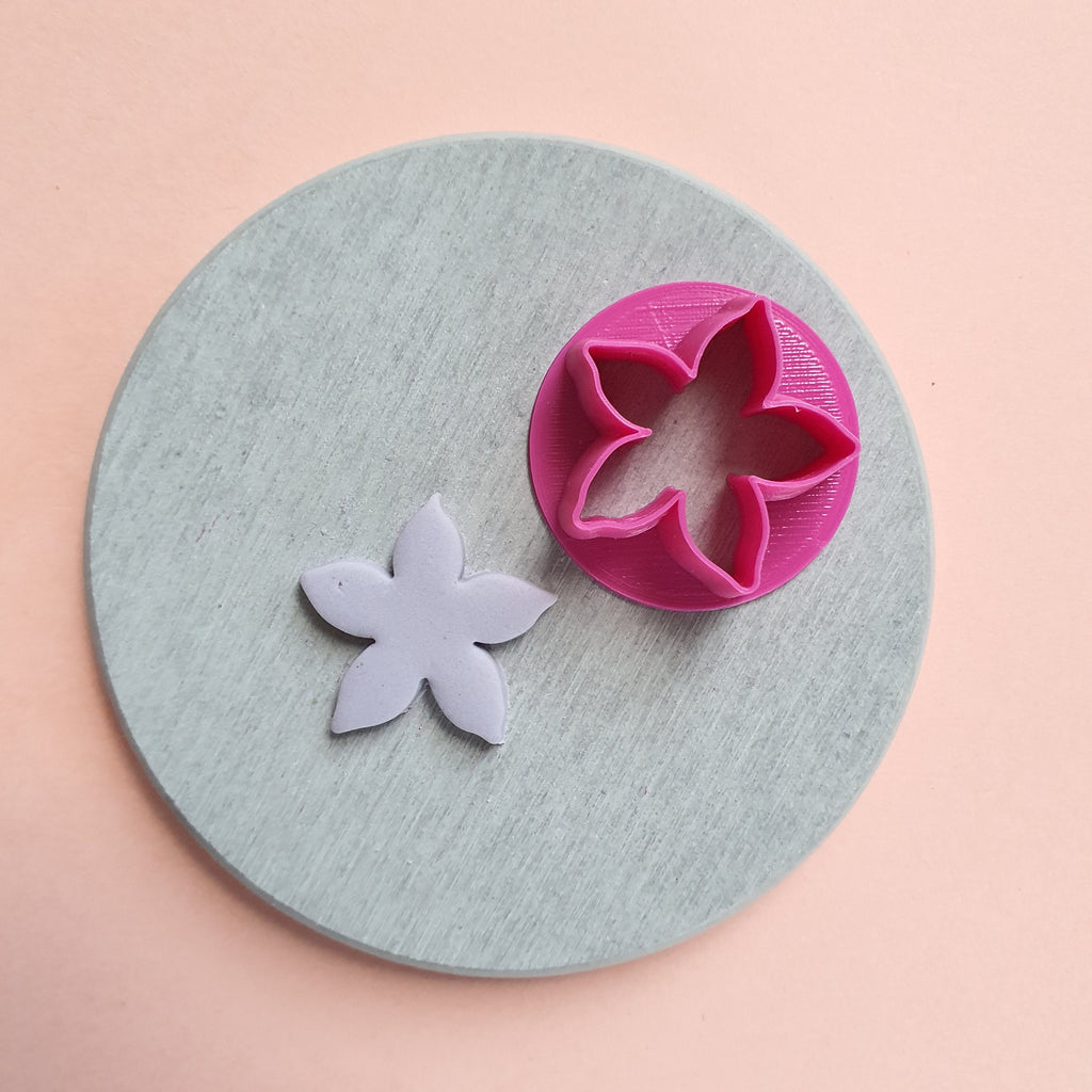 Polymer clay cutter 3D print cutters Jewelry Earrings "Flower" shape plastic cutter - Luxy Kraft