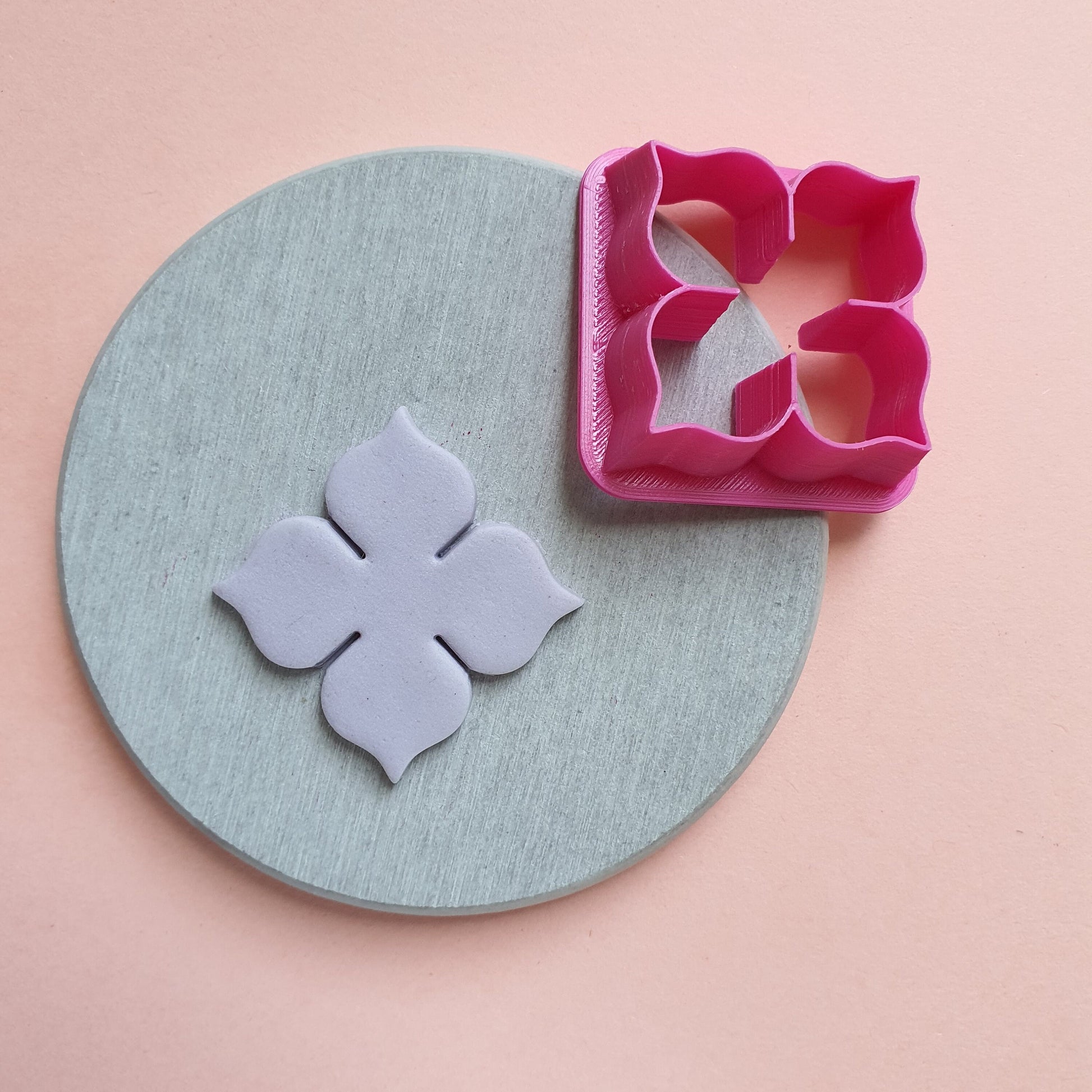 Polymer clay cutter 3D print cutters Jewelry Earrings "Flower" shape plastic cutter