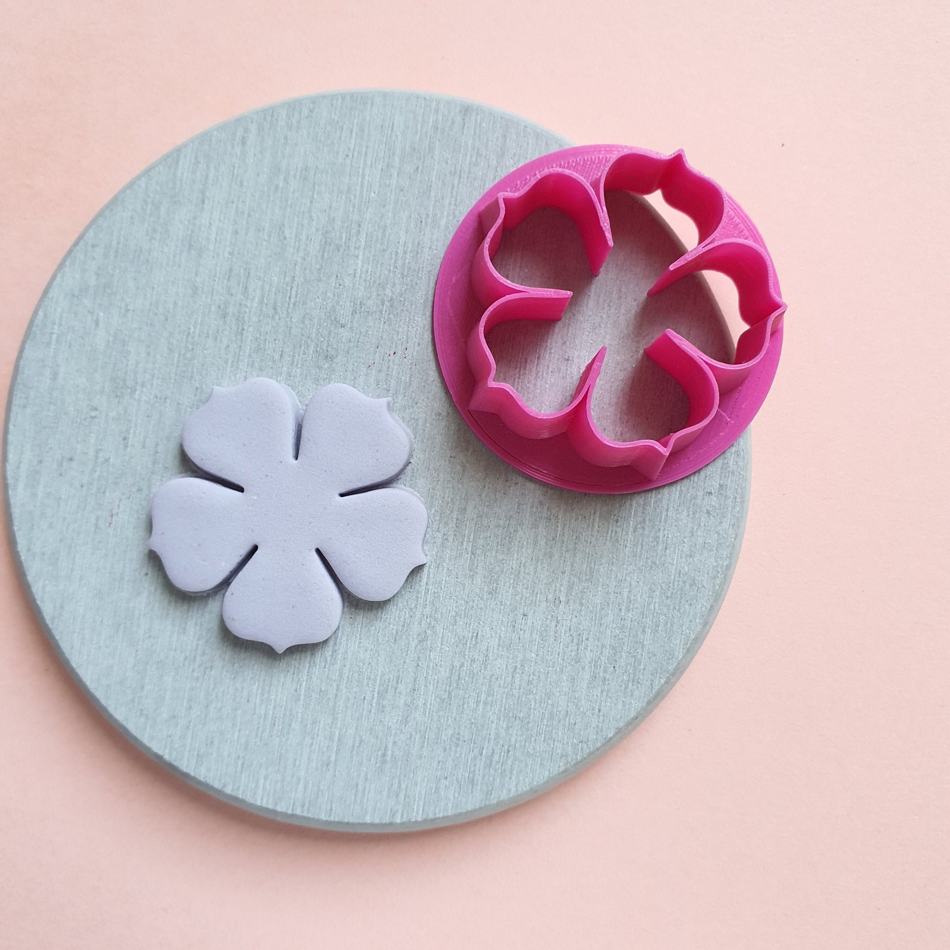Polymer clay cutter 3D print cutters Jewelry Earrings "Flower" shape plastic cutter