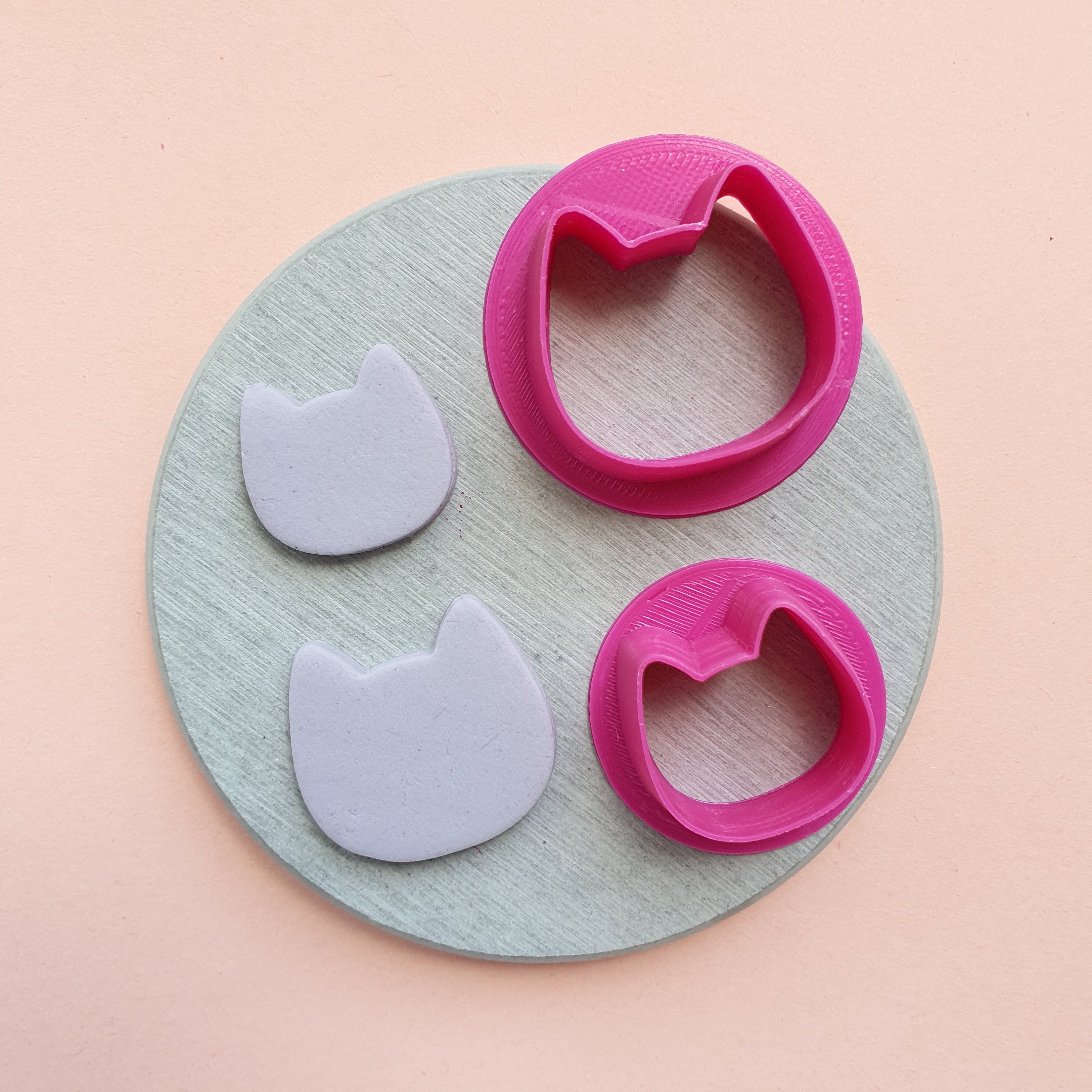 Polymer clay cutter 3D print cutters Jewelry Earrings Cat shape plastic  cutter
