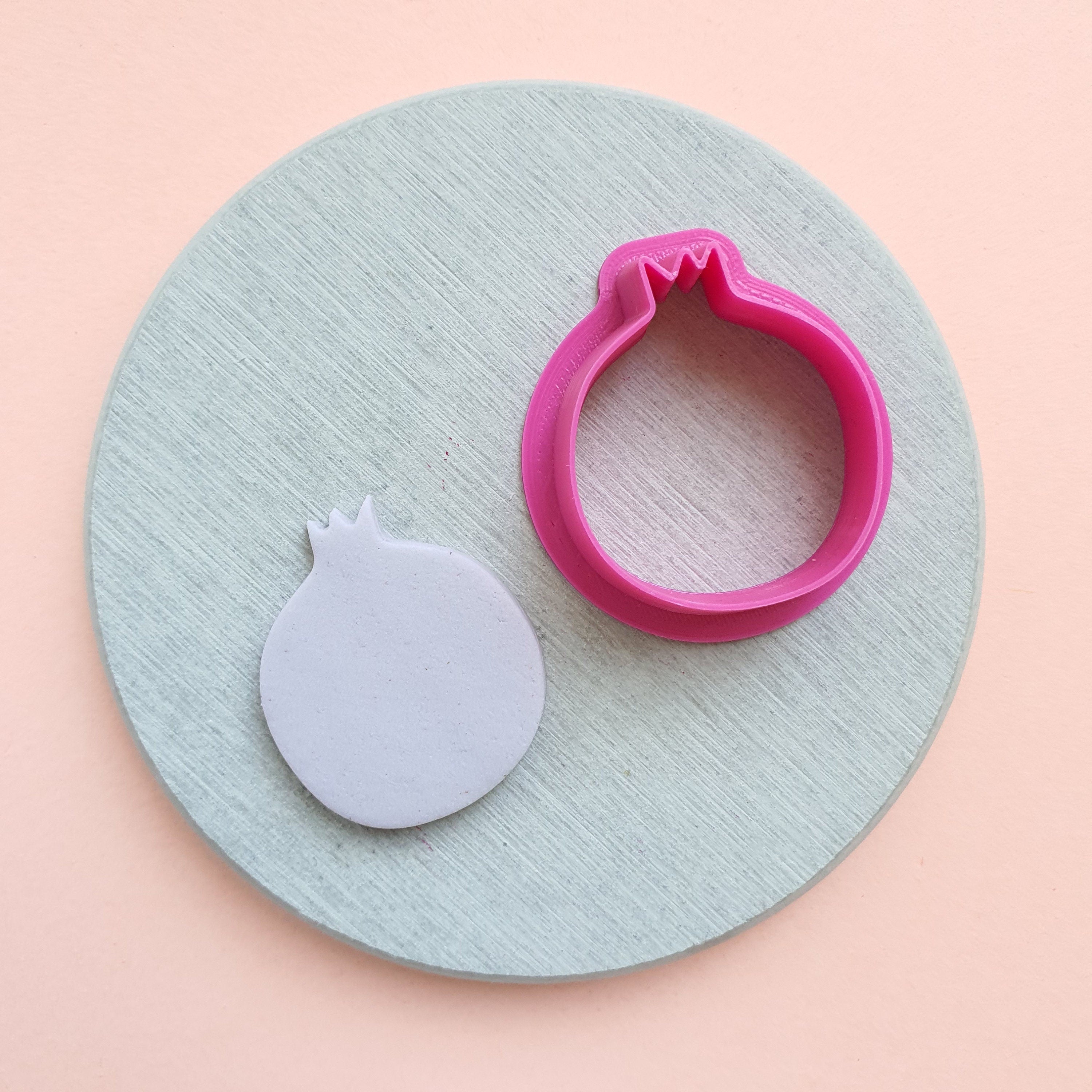 Polymer clay cutter 3D print cutters Jewelry Earrings Pomegranate shape  plastic cutter