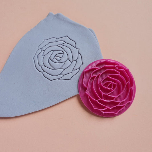 Polymer clay stamp "Flower" 3D printed embossing