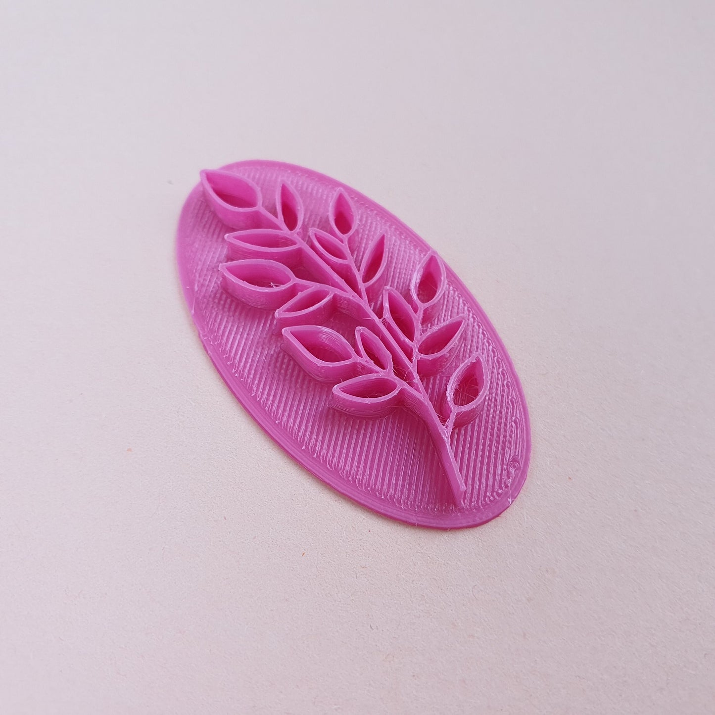 Polymer clay stamp "Leaves" 3D printed embossing
