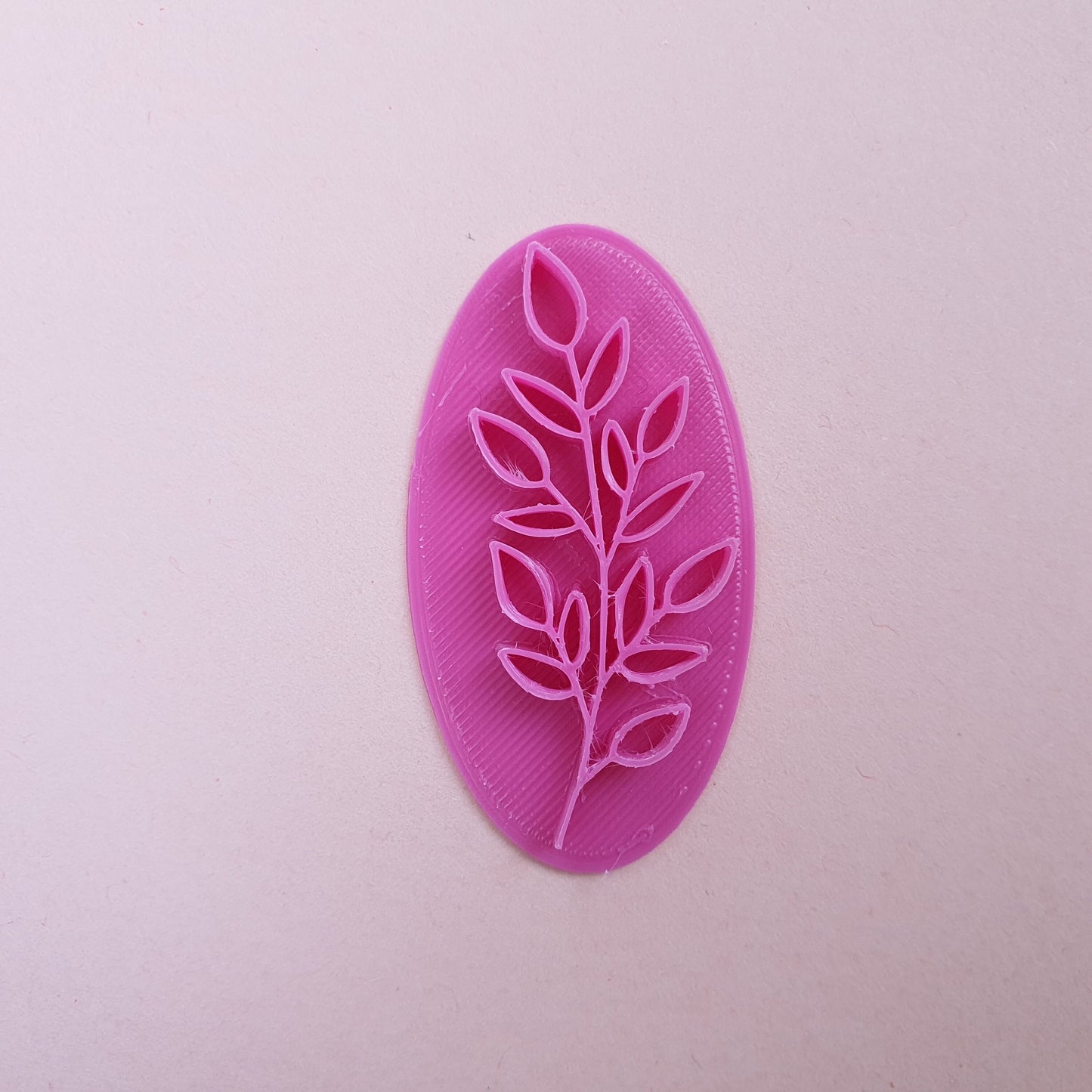 Polymer clay stamp "Leaves" 3D printed embossing