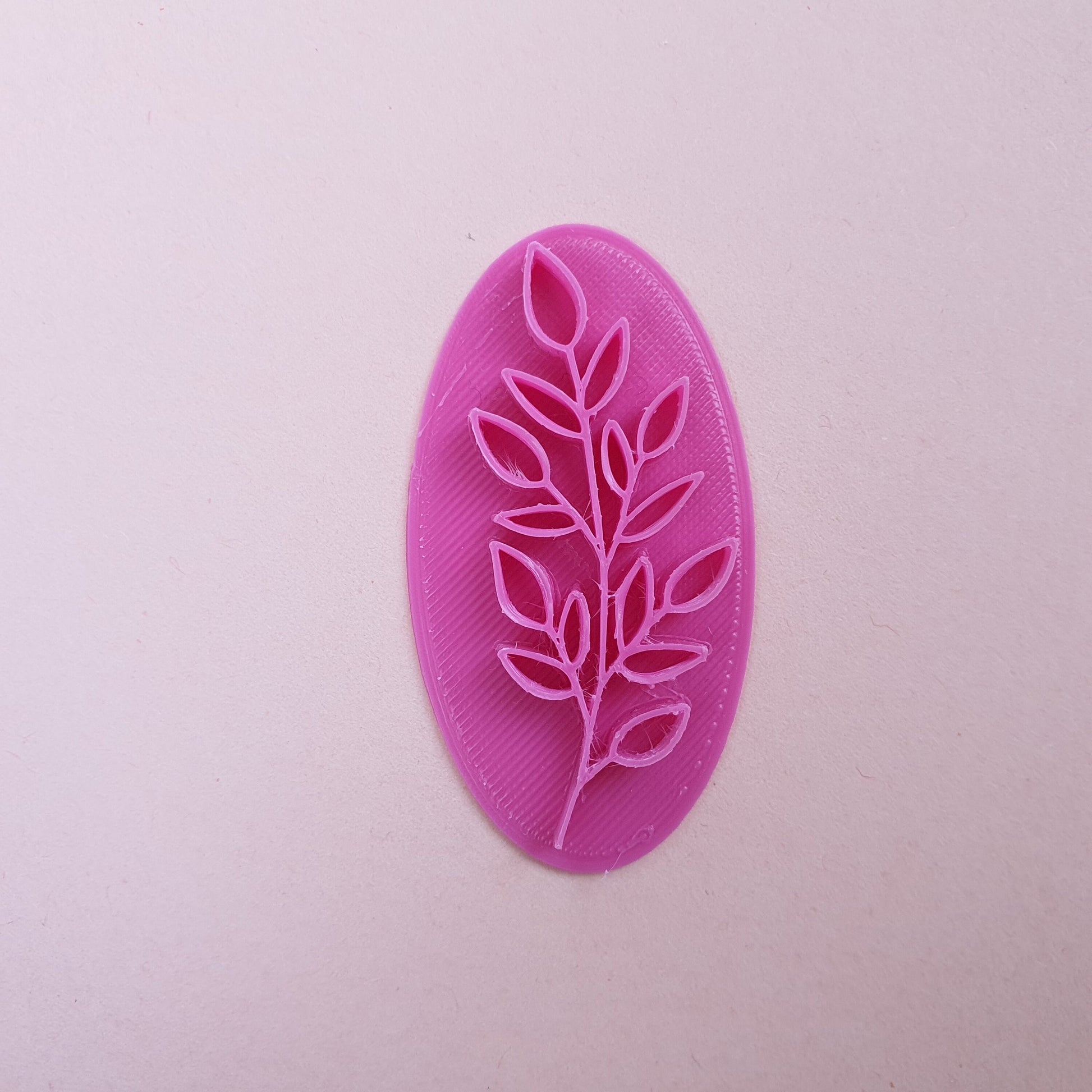 Polymer clay stamp "Leaves" 3D printed embossing