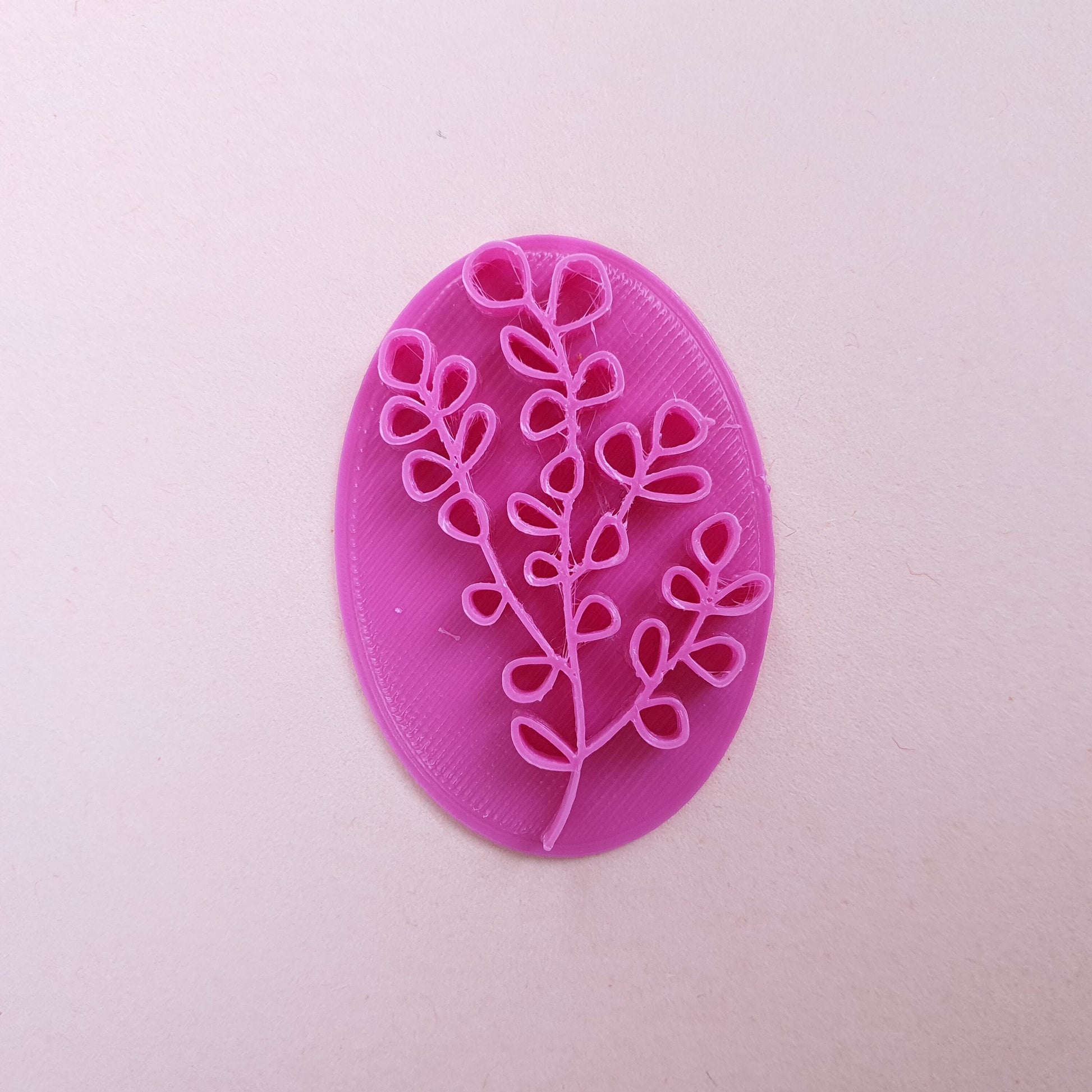 Polymer clay stamp "Leaves" 3D printed embossing