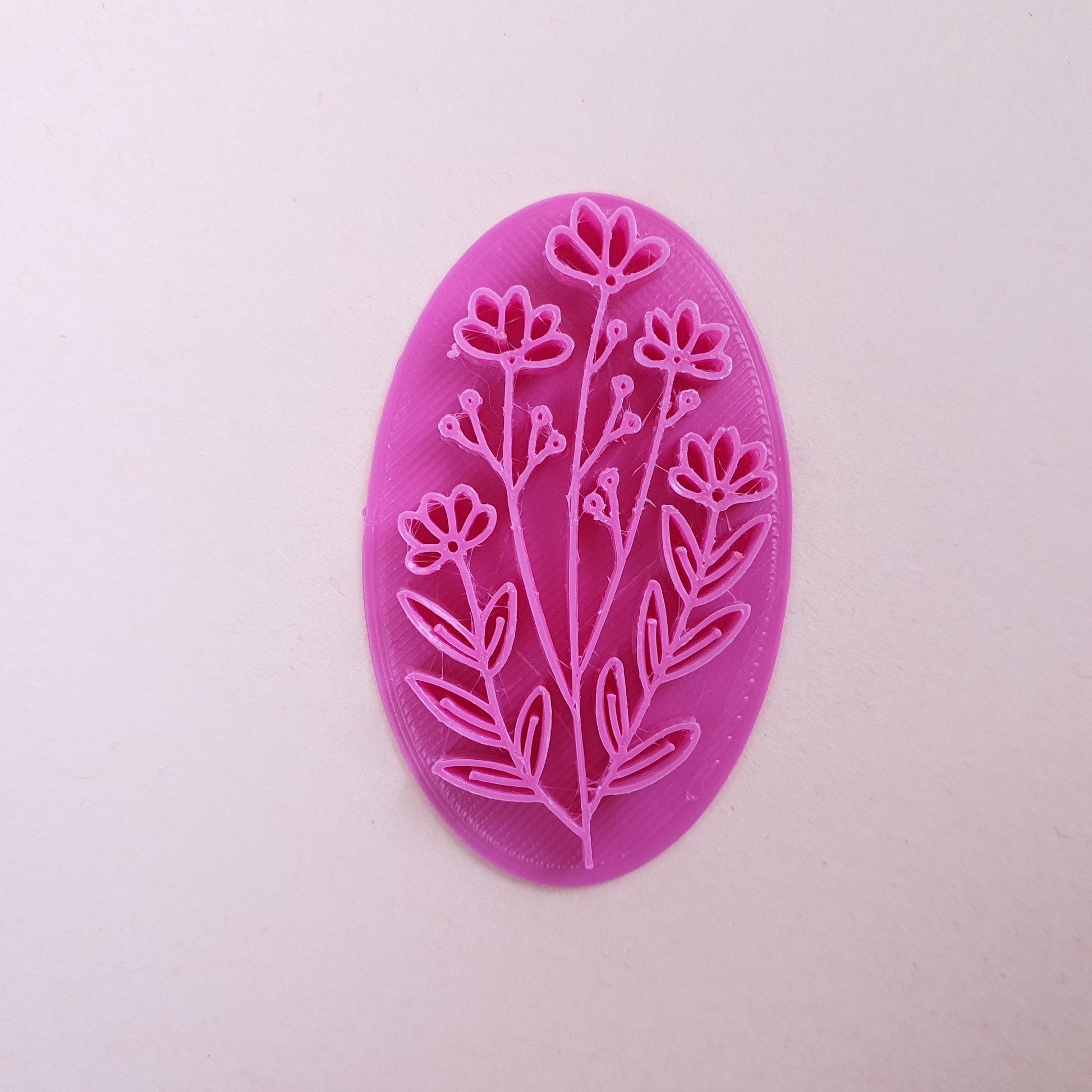 Polymer clay stamp "Flower" 3D printed embossing