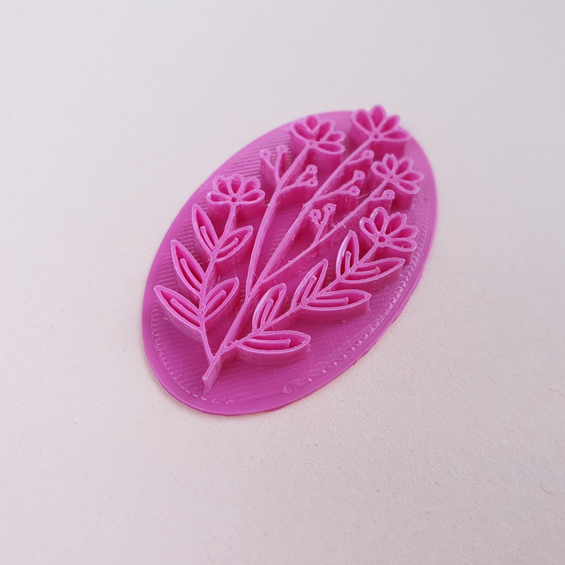 Polymer clay stamp "Flower" 3D printed embossing
