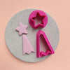 Earrings Polymer clay 3D cutters Geometry Jewelry Christmas tree shapes cutter set of 2 pcs - Luxy Kraft