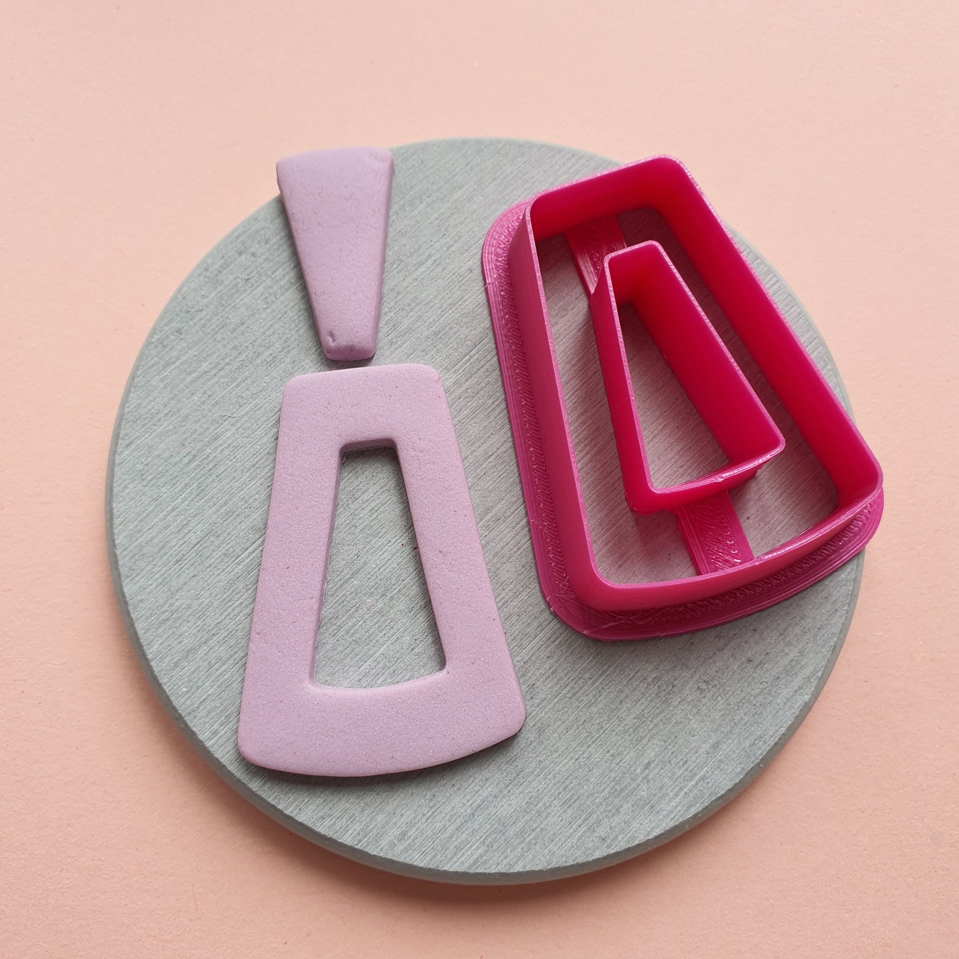 Trapezoid Polymer clay 3D cutters Jewelry Earrings Geometry shape cutter - Luxy Kraft