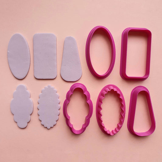 Hair clips Polymer clay 3D cutters set of 5 pcs - Luxy Kraft