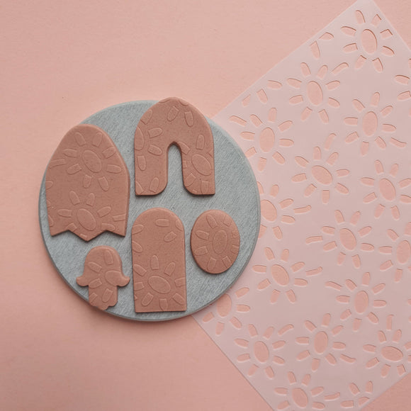 Texture sheet Polymer clay stencil sheet 