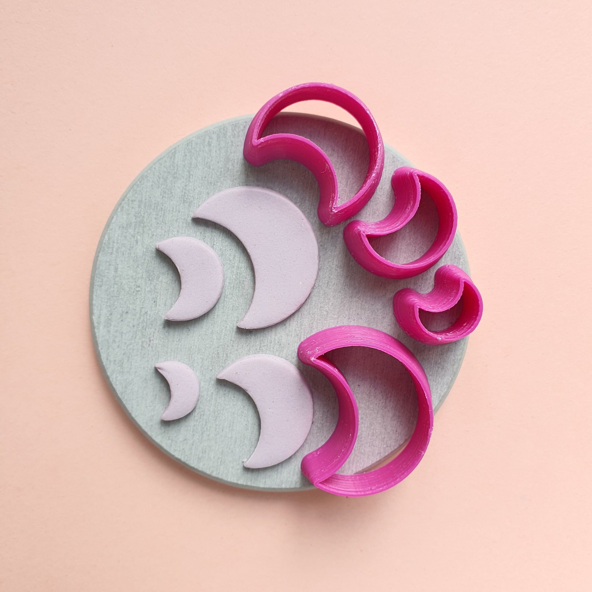 Moon Polymer clay 3D cutters