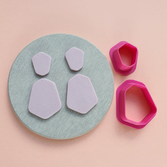 Polymer clay 3D cutters Jewelry Earrings Geometry shape cutter 2 pcs set