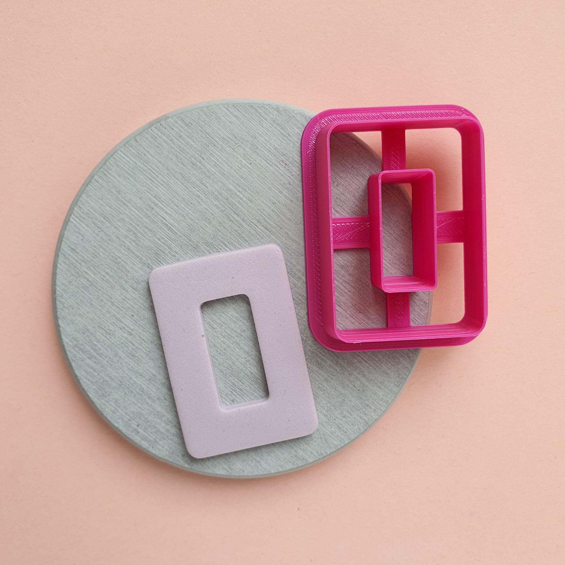 Rectangle Polymer clay 3D cutters Jewelry Earrings Geometry shape cutter