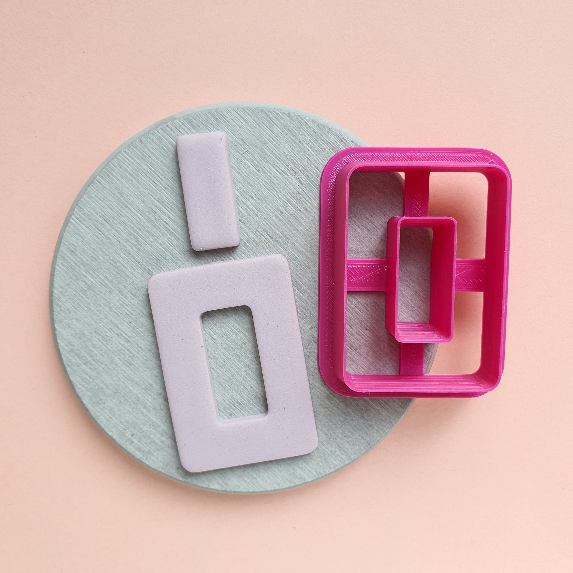 Rectangle Polymer clay 3D cutters Jewelry Earrings Geometry shape cutter