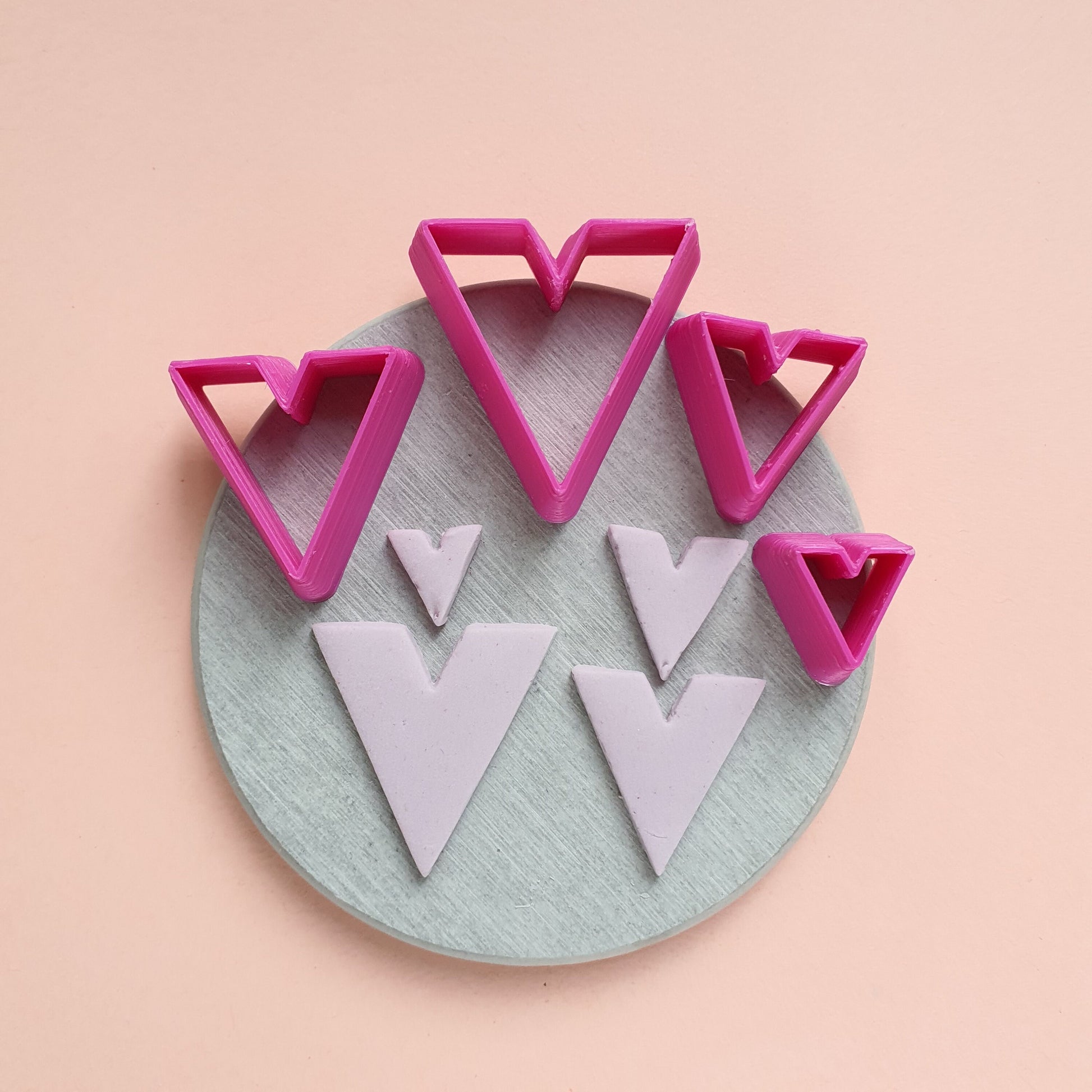 V shapes Polymer clay 3D cutters Geometry shapes cutter