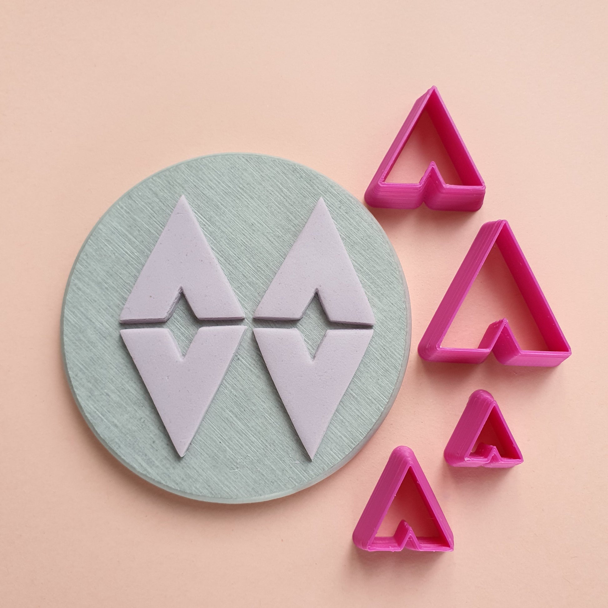 V shapes Polymer clay 3D cutters Geometry shapes cutter