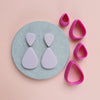 Water drops Polymer clay 3D cutters Geometry shapes cutter set of 4 pcs - Luxy Kraft
